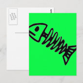 Lime groen briefkaart (Voorkant / Achterkant)