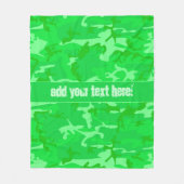 Lime groen camouflagepatroon fleece deken (Voorkant)