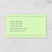 Lime groen en grijs cover duo Toon Visitekaartje (Achterkant)