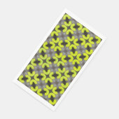 Lime groen en zwart tropisch patroon servet (Hoek)