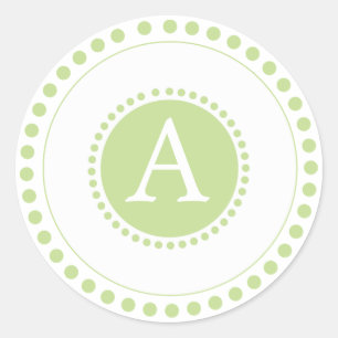 Lime groen-gepersonaliseerde envelop afdichtingen ronde sticker