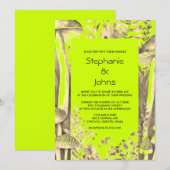 Lime Groen Goud Bruin Paddenstoelen Woodland Bruil Kaart (Voorkant / Achterkant)