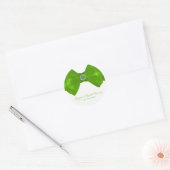 Lime Groen Lint & Diamonds Vrijgezellenfeest Elega Ronde Sticker (Envelop)