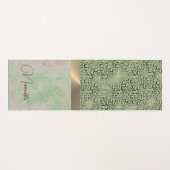 Lime Groen Marmer Glitterij Leopard Namaste Yogamat (Voorkant (horizontaal))