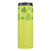 LIME GROEN MET GROENE IERSE CELTISCHE SCHAMROKKEN THERMOSBEKER (Achterkant)