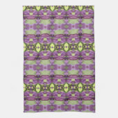 Lime groen met paars theedoek (Verticaal)