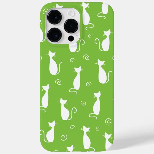 LIME GROEN MET WITTE KATROON PATTERN Case-Mate iPhone CASE (Achterkant)