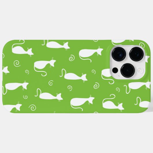 LIME GROEN MET WITTE KATROON PATTERN Case-Mate iPhone CASE (Achterkant (horizontaal))