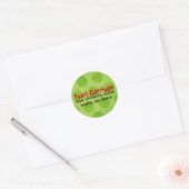 Lime groen Polka dot cirkel retour adres label (Envelop)