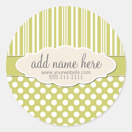 LIME GROEN PRODUCTLABEL RONDE STICKER (Voorkant)