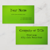 Lime groen visitekaartje (Voorkant / Achterkant)