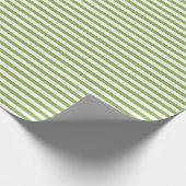 Lime groen | Wappapier met witte streep Cadeaupapier (Hoek)