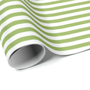 Lime groen   Wappapier met witte streep Cadeaupapier