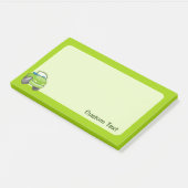 Lime Groene Cartoon Auto Post-it® Notes (Schuin)