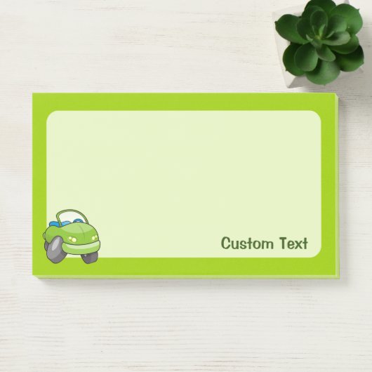 Lime Groene Cartoon Auto Post-it® Notes (Kantoor)