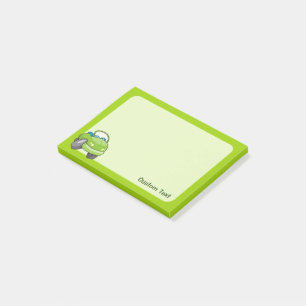 Lime Groene Cartoon Auto Post-it® Notes