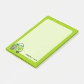 Lime Groene Cartoon Auto Post-it® Notes (Schuin)