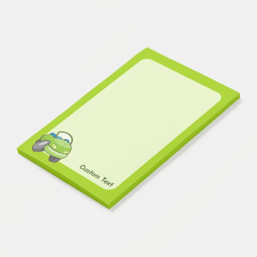 Lime Groene Cartoon Auto Post-it® Notes (Schuin)