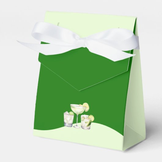 Lime Groene Citrus Tequila & Tulum Bachelorette Bedankdoosjes (Voorkant Zijde)