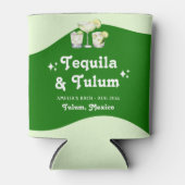 Lime Groene Citrus Tequila & Tulum Bachelorette Blikjeskoeler (Voorkant)