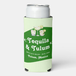 Lime Groene Citrus Tequila & Tulum Bachelorette Seltzer Blikjeskoeler