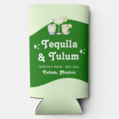 Lime Groene Citrus Tequila & Tulum Bachelorette Seltzer Blikjeskoeler (Achterkant)