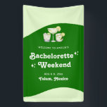 Lime Groene Citrus Tequila & Tulum Bachelorette Spandoek<br><div class="desc">Dit leuke,  kleurrijke retro ontwerp heeft een helder lime groen thema en citrus.</div>