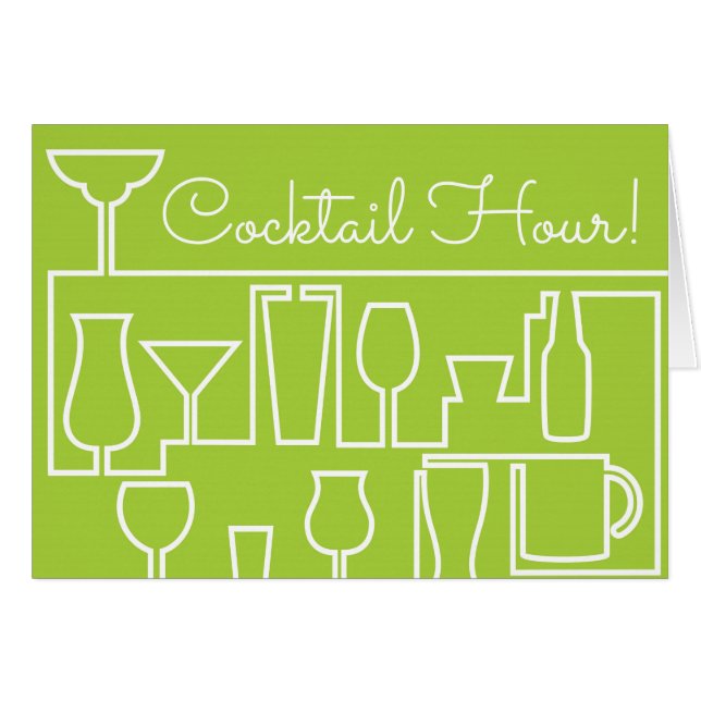 Lime groene cocktail party (Voorkant Horizontaal)