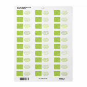 Lime groene cocktail party etiket (Full Sheet)