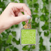 Lime groene cocktail party sleutelhanger (Hand)