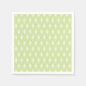 Lime Groene en Witte Diamant Papieren Servetten (Voorkant)