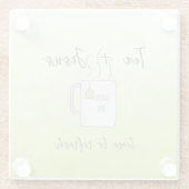 Lime Groene Gebed Tijd Vernieuwen Glazen Onderzetter (Achterkant)