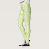 Lime groene Giraffe vlekken patroon Abstract Leggings (Links)
