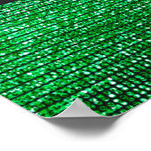 Lime Groene Glitter Moderne Glam Lovertjes Feest B Poster (Hoek)