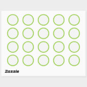 Lime groene grens aangepaste afbeelding ronde stic sticker (Vel)