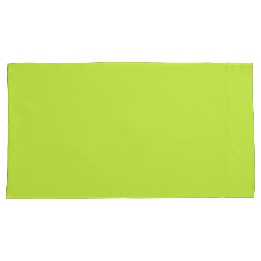 Lime Groene King Size Kussen Hoesje Paar Kussensloop (Voorkant-Rechts)