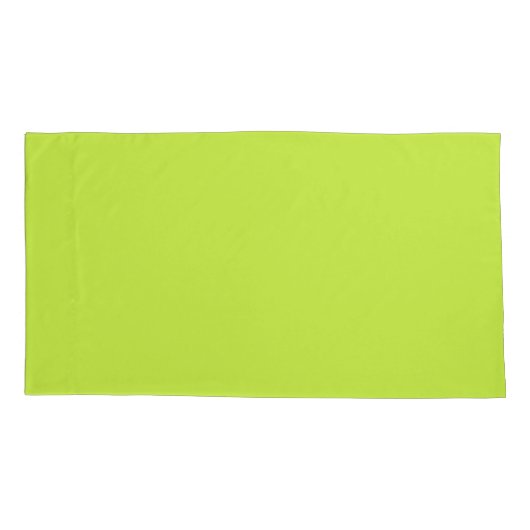 Lime Groene King Size Kussen Hoesje Paar Kussensloop (Achterkant-Links)