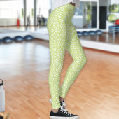 Lime groene luipaard vlekken patroon Abstract Leggings