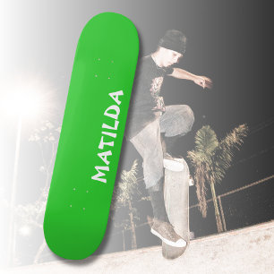 Lime Groene Moderne Naam   Stijlvol Trendy Persoonlijk Skateboard