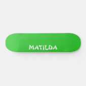 Lime Groene Moderne Naam | Stijlvol Trendy Persoonlijk Skateboard (Horizontaal)