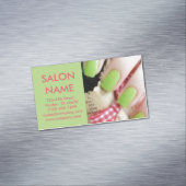 lime groene nagels mode beauty SPA nagelsalon Magnetisch Visitekaartje (Voorbeeld)