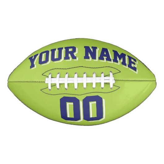 LIME GROENE NAVY EN WITTE Football (Voorkant)