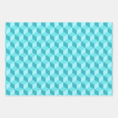 LIME GROENE PEACH AQUA BLAUW GEOMETRISCHE KUBPATRO INPAKPAPIER VEL (Voorkant 3)