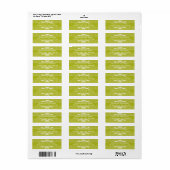 LIME Groene retouradreslabels Etiket (Full Sheet)
