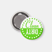 Lime Groene Schone en Vuile Vaatwasser Magneet (Voorkant / Achterkant)