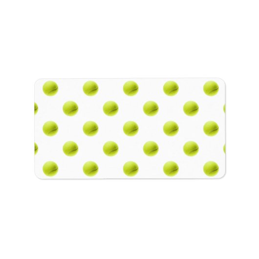 Lime groene tennisballen achtergrond bal etiket (Voorkant)