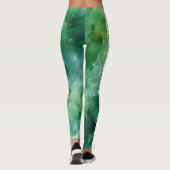 lime Groene Waterverf PERSONALISEREN Leggings (Achterkant)