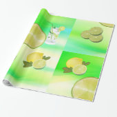 Lime Inpakpapier (Uitgerold)