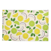 Lime lemon coconut and mint pattern happy summer kussensloop (Achterkant)