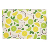 Lime lemon coconut and mint pattern happy summer kussensloop (Voorkant)
